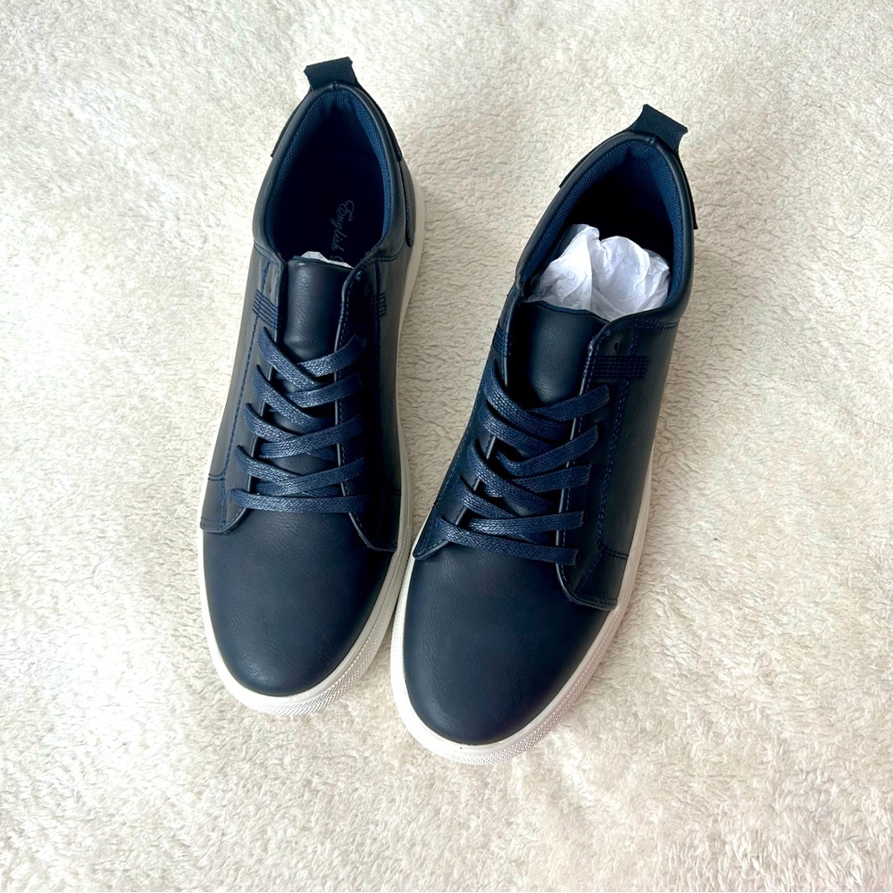 NIB English Laundry Paul Leather Low Top Sneaker Navy